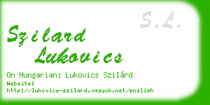 szilard lukovics business card